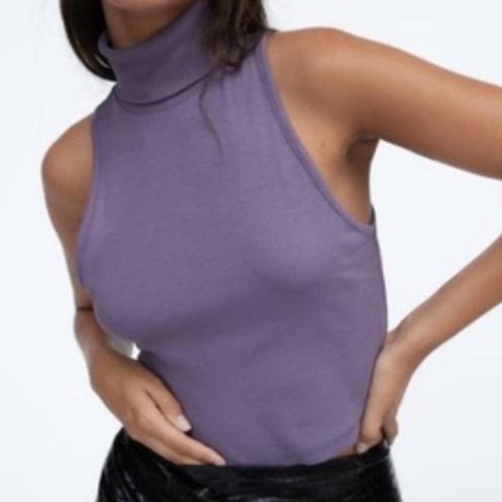 purple zara tank